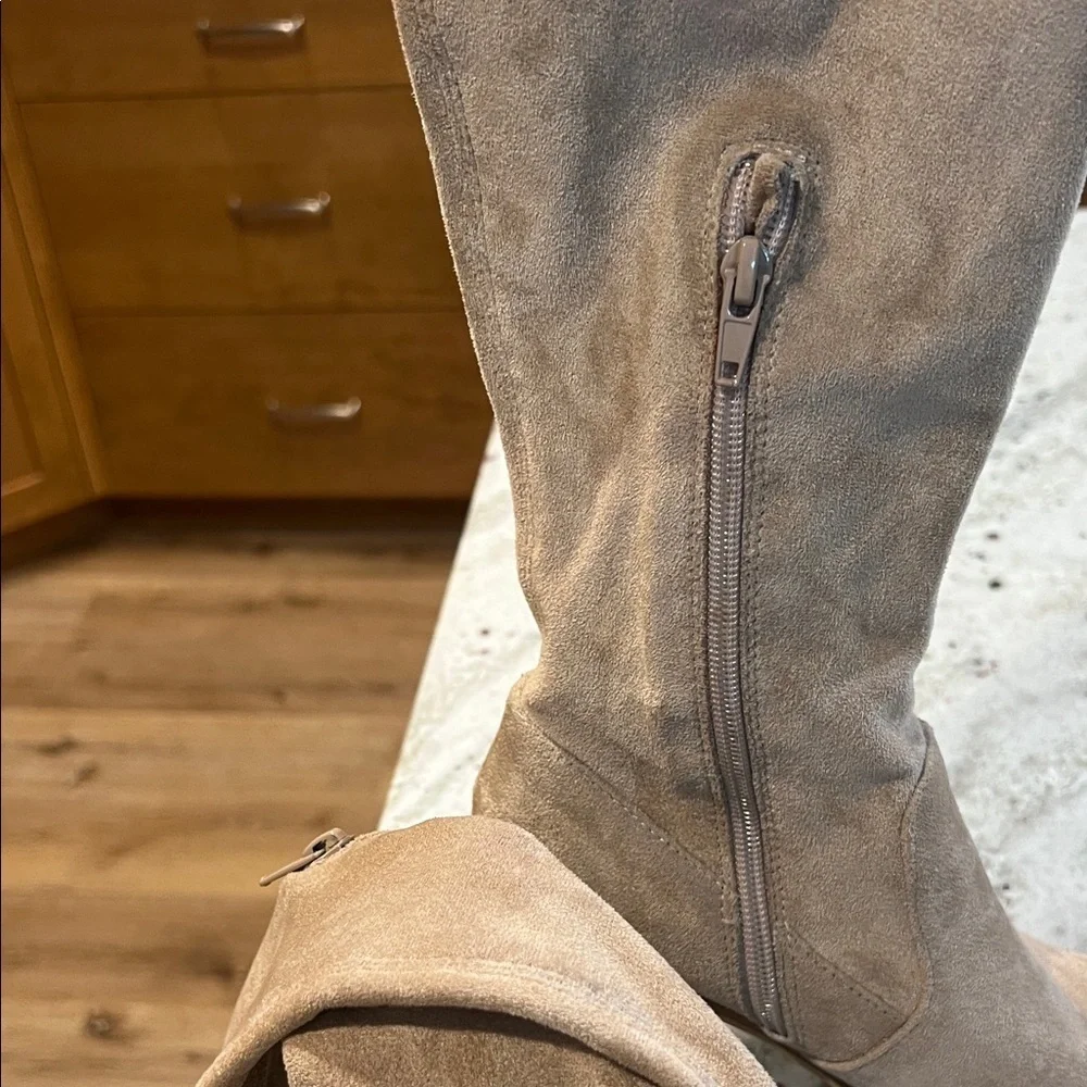 Chic Beige Over the Knee Boots